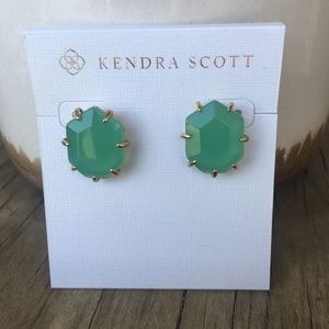 Kendra Scott Chalcedony Gold Morgan Earrings